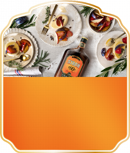 orange rum parfait with rum fruits - A perfect finish