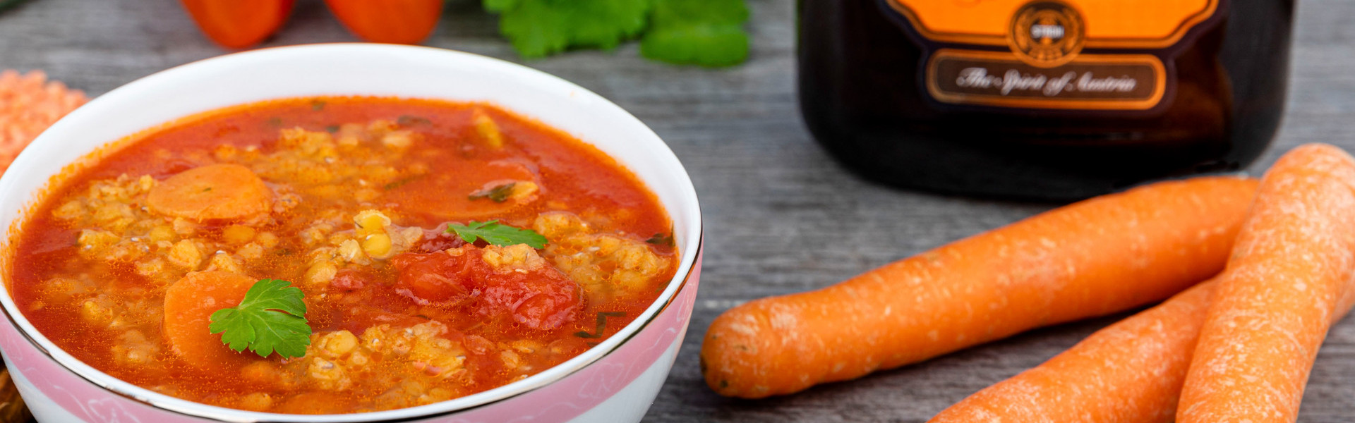 Rote Linsensuppe mit STROH