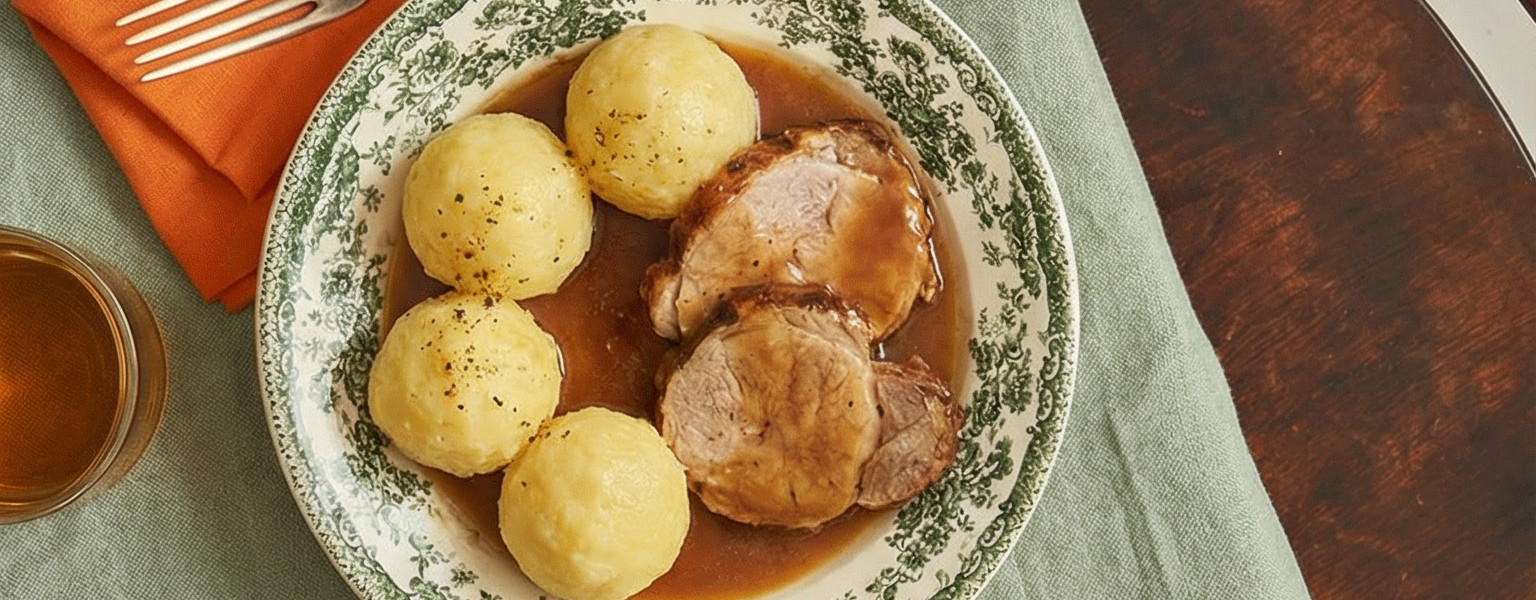 Schweinsbraten mit Knödel