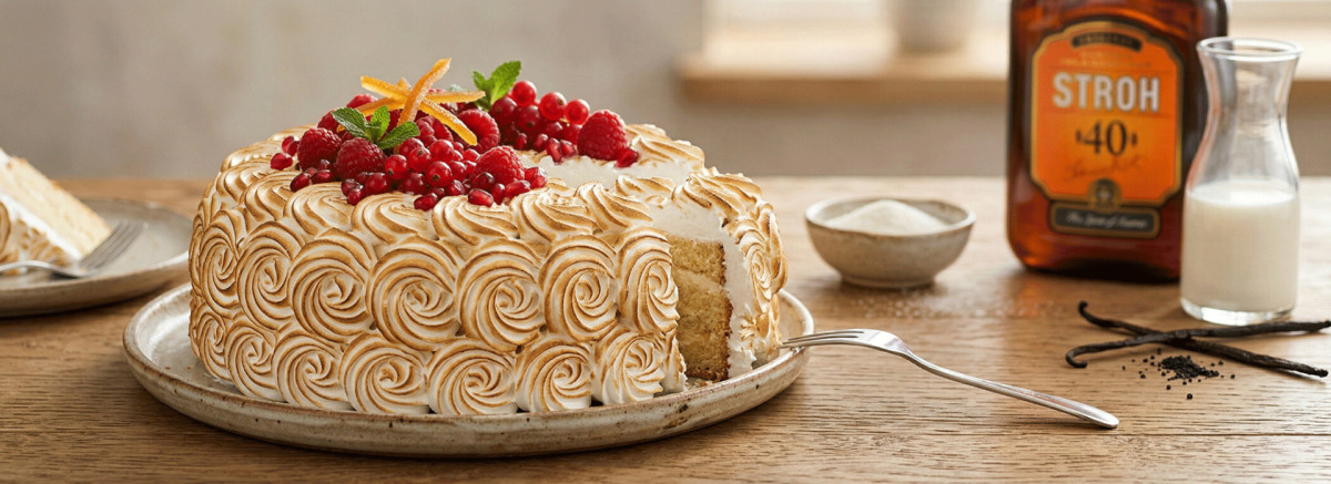 Klassische Punschtorte mit STROH